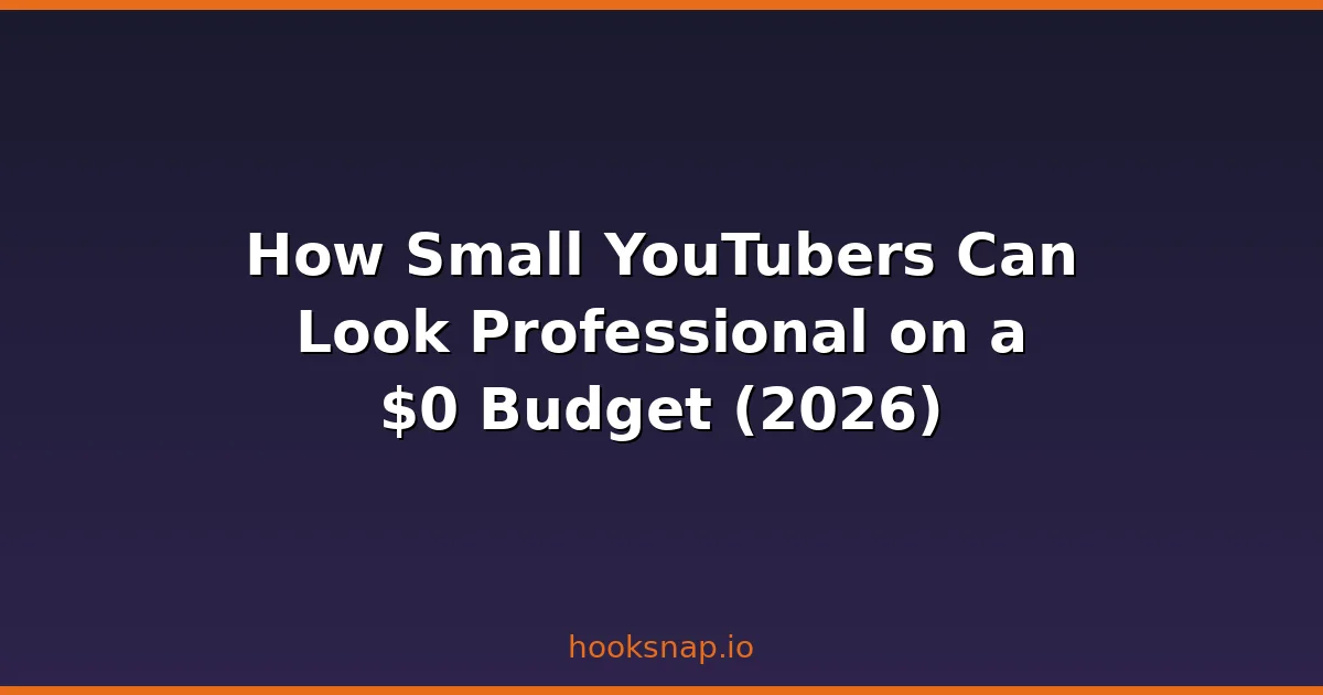 Small YouTube creator making professional thumbnails with free tools on a laptop