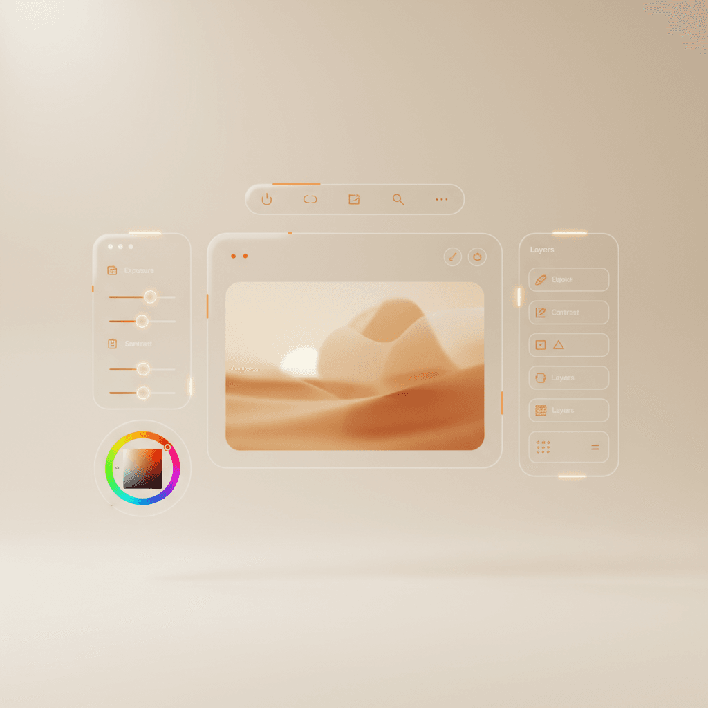 Template editor with zone editing and customization controls